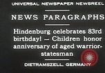 Image of Paul Von Hindenburg Bavaria Germany, 1930, second 7 stock footage video 65675023939