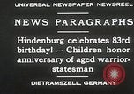 Image of Paul Von Hindenburg Bavaria Germany, 1930, second 8 stock footage video 65675023939