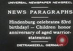 Image of Paul Von Hindenburg Bavaria Germany, 1930, second 10 stock footage video 65675023939
