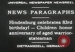 Image of Paul Von Hindenburg Bavaria Germany, 1930, second 12 stock footage video 65675023939