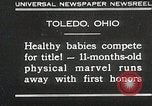 Image of Healthy baby competition Toledo Ohio USA, 1930, second 1 stock footage video 65675023940