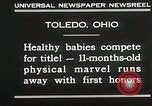Image of Healthy baby competition Toledo Ohio USA, 1930, second 9 stock footage video 65675023940