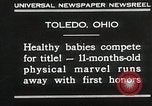 Image of Healthy baby competition Toledo Ohio USA, 1930, second 10 stock footage video 65675023940