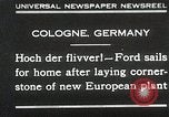 Standbild Henry Ford Köln Deutschland, 1930, aus Sekunde 1 historischem Filmmaterial Videoclip 65675023941