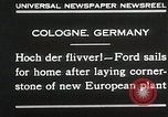 Standbild Henry Ford Köln Deutschland, 1930, aus Sekunde 3 historischem Filmmaterial Videoclip 65675023941