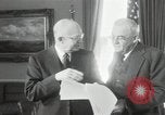 Image of Eisenhower and Dulles in White House Washington DC USA, 1955, second 4 stock footage video 65675024226
