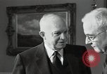 Image of Eisenhower and Dulles in White House Washington DC USA, 1955, second 6 stock footage video 65675024226