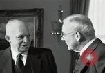 Image of Eisenhower and Dulles in White House Washington DC USA, 1955, second 8 stock footage video 65675024226