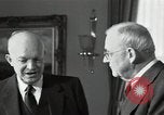Image of Eisenhower and Dulles in White House Washington DC USA, 1955, second 9 stock footage video 65675024226