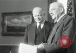 Image of Eisenhower and Dulles in White House Washington DC USA, 1955, second 11 stock footage video 65675024226