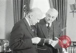 Image of Eisenhower and Dulles in White House Washington DC USA, 1955, second 17 stock footage video 65675024226