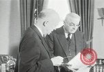 Image of Eisenhower and Dulles in White House Washington DC USA, 1955, second 18 stock footage video 65675024226