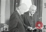 Image of Eisenhower and Dulles in White House Washington DC USA, 1955, second 19 stock footage video 65675024226