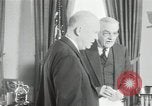 Image of Eisenhower and Dulles in White House Washington DC USA, 1955, second 20 stock footage video 65675024226