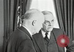 Image of Eisenhower and Dulles in White House Washington DC USA, 1955, second 22 stock footage video 65675024226