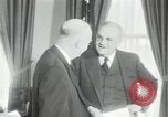 Image of Eisenhower and Dulles in White House Washington DC USA, 1955, second 26 stock footage video 65675024226
