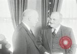 Image of Eisenhower and Dulles in White House Washington DC USA, 1955, second 30 stock footage video 65675024226