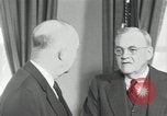 Image of Eisenhower and Dulles in White House Washington DC USA, 1955, second 34 stock footage video 65675024226