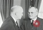 Image of Eisenhower and Dulles in White House Washington DC USA, 1955, second 36 stock footage video 65675024226