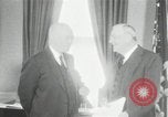 Image of Eisenhower and Dulles in White House Washington DC USA, 1955, second 37 stock footage video 65675024226