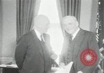 Image of Eisenhower and Dulles in White House Washington DC USA, 1955, second 38 stock footage video 65675024226