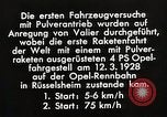 Image fusées Berlin Allemagne, 1928, de la seconde 8 séquences d'archives historiques vidéo 65675024376
