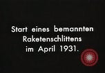 Image of Rocketry Germany, 1931, second 4 stock footage video 65675024383