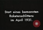 Image of Rocketry Germany, 1931, second 7 stock footage video 65675024383