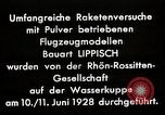 Image of "Ent" (Duck) model rocket plane Germany, 1928, second 62 stock footage video 65675024384