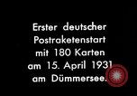 Standbild Erste erfolgreiche post rocket Deutschland, 1931, aus Sekunde 1 historischem Filmmaterial Videoclip 65675024387