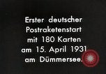 Standbild Erste erfolgreiche post rocket Deutschland, 1931, aus Sekunde 4 historischem Filmmaterial Videoclip 65675024387