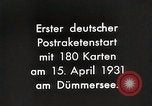 Standbild Erste erfolgreiche post rocket Deutschland, 1931, aus Sekunde 5 historischem Filmmaterial Videoclip 65675024387