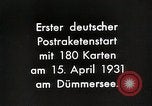 Standbild Erste erfolgreiche post rocket Deutschland, 1931, aus Sekunde 9 historischem Filmmaterial Videoclip 65675024387