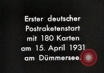 Standbild Erste erfolgreiche post rocket Deutschland, 1931, aus Sekunde 10 historischem Filmmaterial Videoclip 65675024387