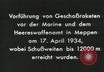Standbild Projektil Raketen Deutschland, 1934, aus Sekunde 60 historischem Filmmaterial Videoclip 65675024393