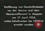 Standbild Projektil Raketen Deutschland, 1934, aus Sekunde 61 historischem Filmmaterial Videoclip 65675024393