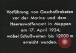 Standbild Projektil Raketen Deutschland, 1934, aus Sekunde 62 historischem Filmmaterial Videoclip 65675024393