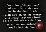 Standbild Testen Raketen auf Schwielowsee Deutschland, 1933, aus Sekunde 6 historischem Filmmaterial Videoclip 65675024413