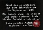 Standbild Testen Raketen auf Schwielowsee Deutschland, 1933, aus Sekunde 16 historischem Filmmaterial Videoclip 65675024413