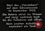 Standbild Testen Raketen auf Schwielowsee Deutschland, 1933, aus Sekunde 17 historischem Filmmaterial Videoclip 65675024413