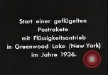 Image of First rocket mail plane Greenwood Lake New York United States USA, 1936, second 22 stock footage video 65675024424