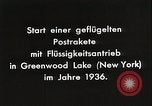 Image of First rocket mail plane Greenwood Lake New York United States USA, 1936, second 23 stock footage video 65675024424