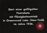 Image of First rocket mail plane Greenwood Lake New York United States USA, 1936, second 26 stock footage video 65675024424