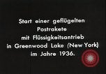 Image of First rocket mail plane Greenwood Lake New York United States USA, 1936, second 28 stock footage video 65675024424
