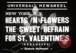 Image of floral Valentines new fad New York United States USA, 1939, second 7 stock footage video 65675024548