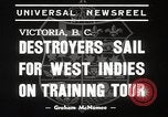 Standbild Royal Canadian Navy Destroyers Esquimalt British Columbia Kanada, 1939, aus Sekunde 7 historischem Filmmaterial Videoclip 65675024553