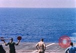 Standbild US Marine Corps UH 34D Hubschrauber landet auf Deck Cape Canaveral Florida USA, 1962, aus Sekunde 3 historischem Filmmaterial Videoclip 65675024593