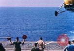 Standbild US Marine Corps UH 34D Hubschrauber landet auf Deck Cape Canaveral Florida USA, 1962, aus Sekunde 17 historischem Filmmaterial Videoclip 65675024593