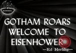 Image of President Eisenhower New York City USA, 1945, second 19 stock footage video 65675024697