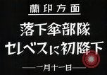 Standbild japanische Streitkräfte Angriff in Niederländisch Ostindien Celebes, 1942, aus Sekunde 7 historischem Filmmaterial Videoclip 65675024828